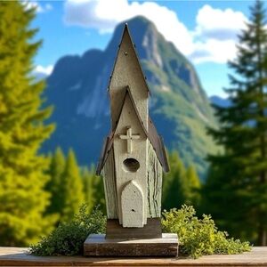 Birdhouse Vintage Church Steeple Bird House